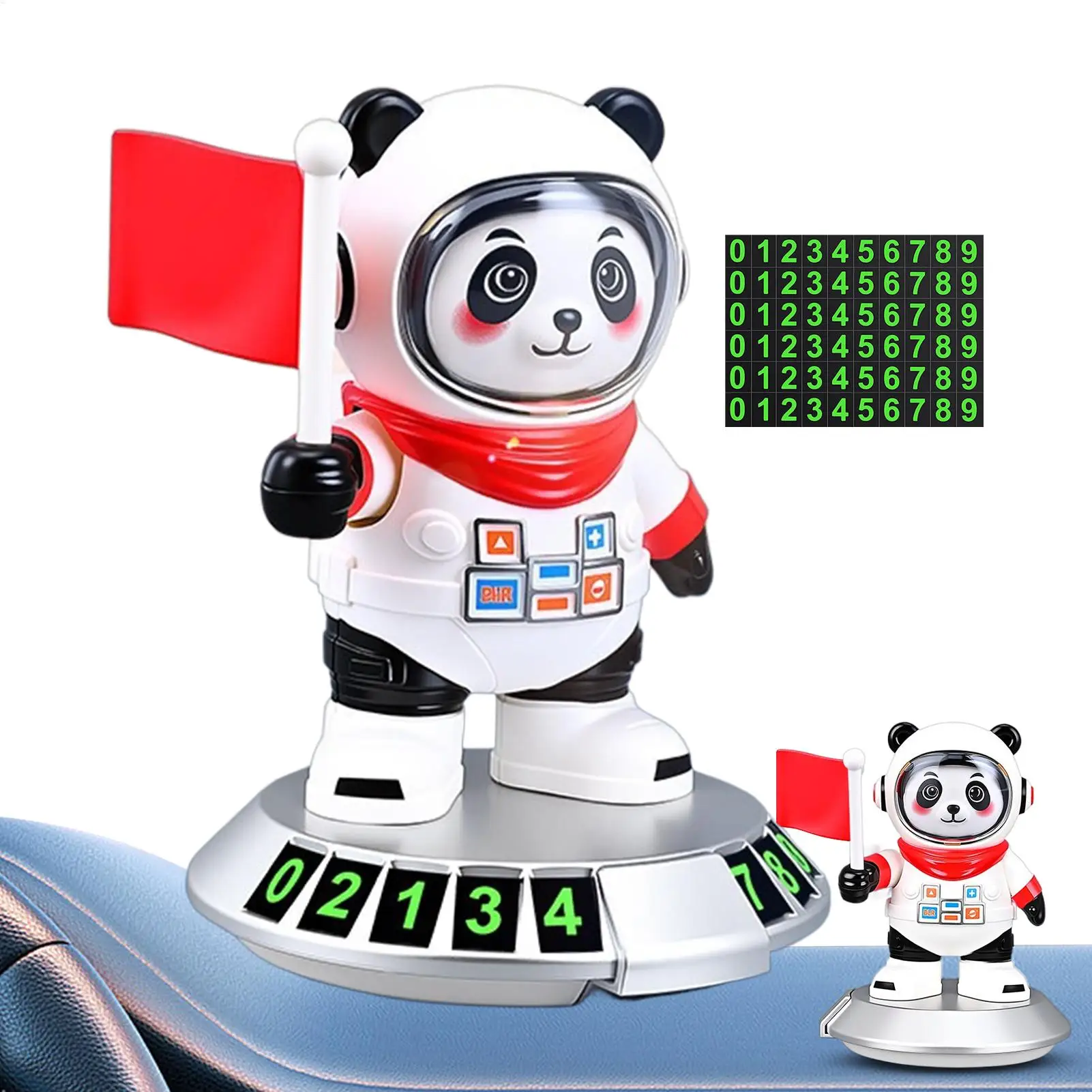 

Солнечная фигурка астронавта для приборной панели автомобиля, декоративное украшение в космической тематике, временная парковка, с подвижными руками