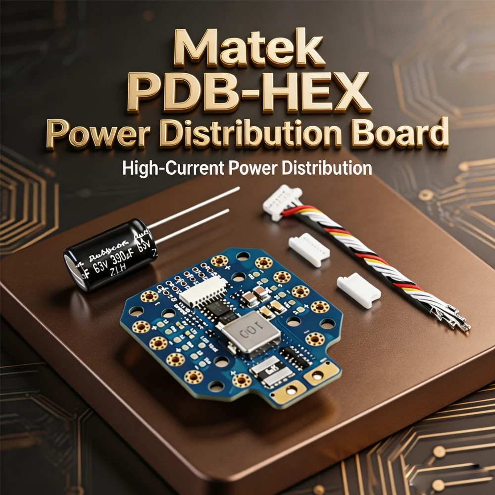 Mateksys Matek PDB-HEX 2-12S 6-axis Power Distribution Board 5V/12V BEC For FPV Drone/Quadcopter/Multicopter