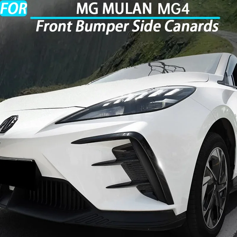 Car Front Bumper Side Canards Bumper Lip Spoiler Trim for MG MG4 MULAN Exterior Accessories 2022 2023 2024