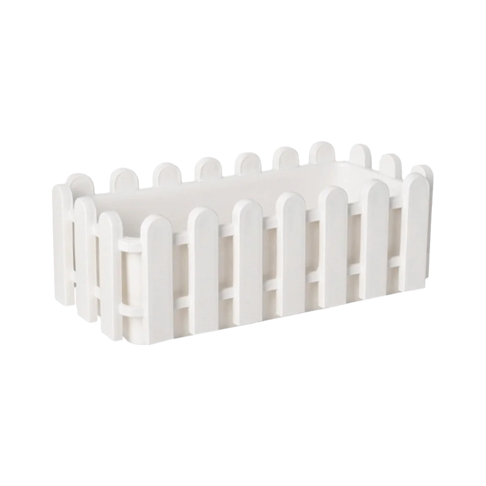 Small Fence Flowerpot Greenery Container Rustic Style Planter Box Garden Decoration Flower Arrangement Party Decoration
