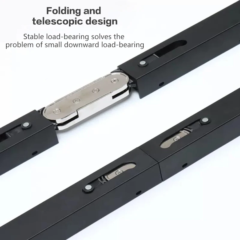 شريط مكتب متعدد الوظائف قابل للتمديد قابل للطي مع أجهزة مسار منزلق مخفية لتوفير المساحة لتناول الطعام في المكتب المنزلي #4