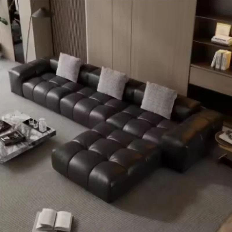 

European Living Room Compression Sofa Black Luxury Large Cinema Compression Sofa Loveseat Relax Canape Salon House Accessories