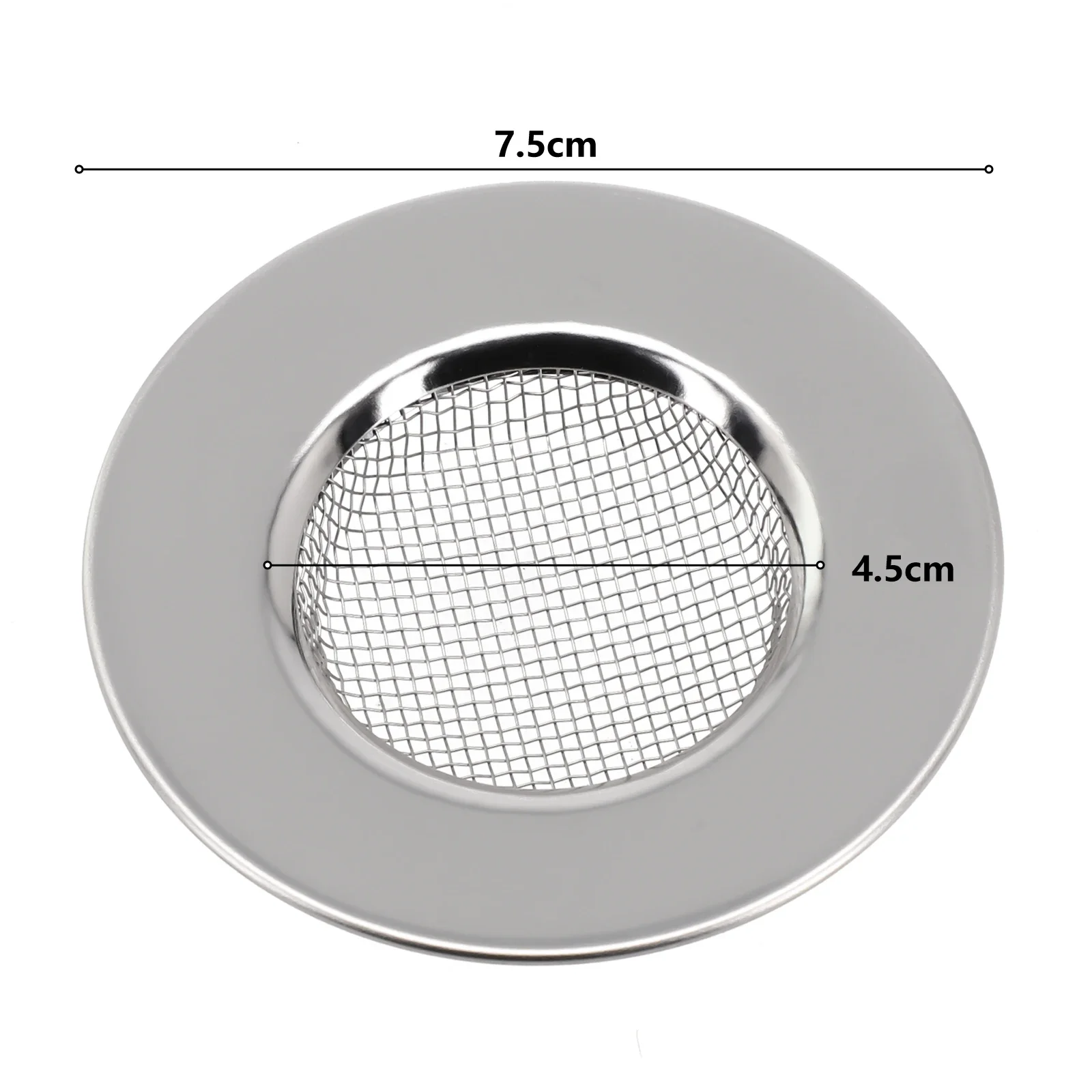 Bouchon de vidange multifonctionnel en acier inoxydable, attrape-cheveux, crépine ronde pour évier de cuisine, 1 pièce