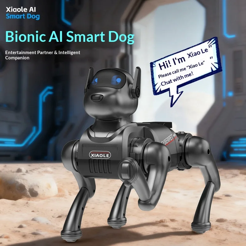 Xiaole 2026 New AI Smart Robot Dog Bionic Interactive Electronic Pet Toy Can Talk Sing Dance Kids Educational Companion Playmate