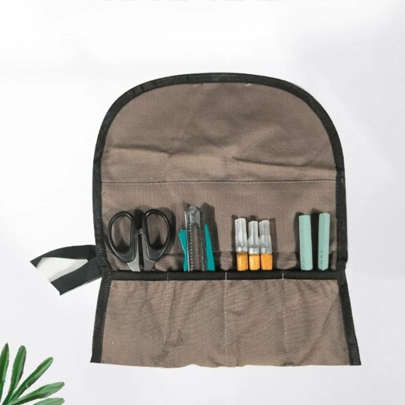 Tool Storage Bag For Wrench Screwdriver Compartments Organisers Tool Roll Up Bag C7AC