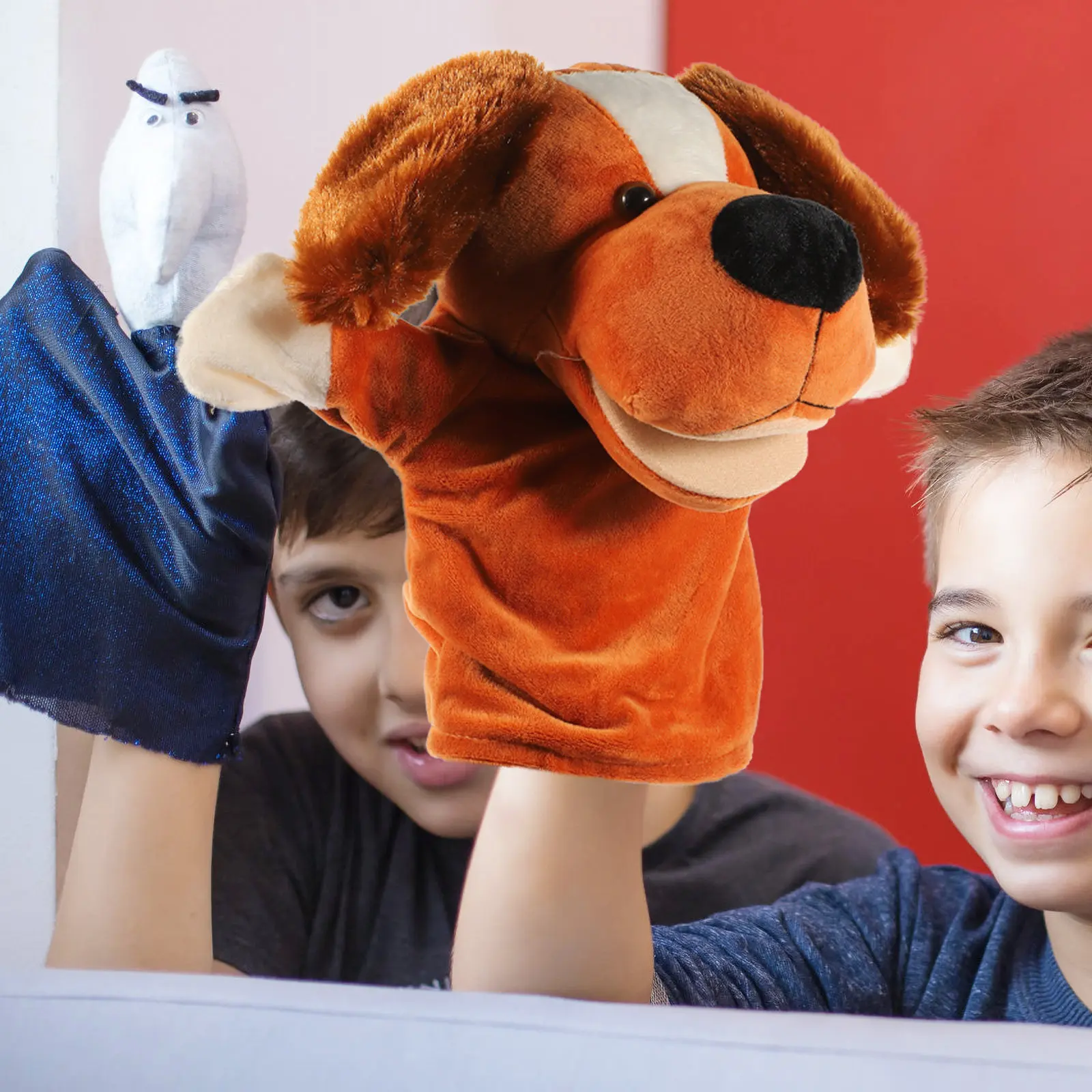 

Dog Shaped Hand Puppet Creative Interactive Learning Tool for Children 2 to 6 Years Soft Felt Material Stimulates Imagination
