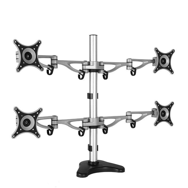 

Loctek DLB204 Aluminum Alloy Full Motion 4 Screens Monitor Holder Desktop Clamping and Grommet LED LCD Display Mounting Bracket