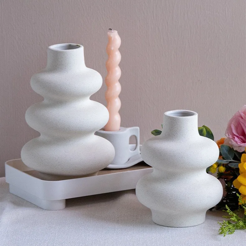 

‌New Arrival Matte Resin Vase - Ins Style Unglazed Ceramic Flower Pot with Modern Scandinavian Aesthetic‌