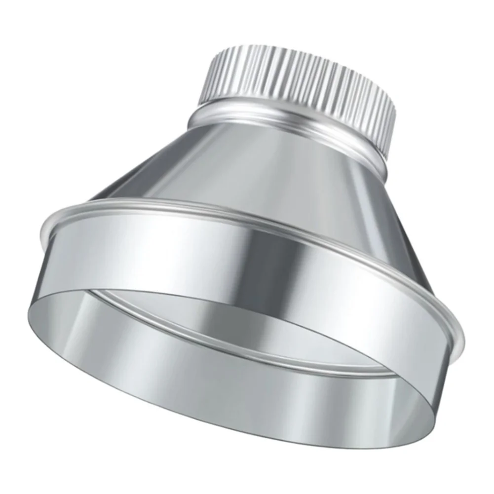 1pc 8-Inch To 4-Inch Galvanized Steel Duct Reducer Exhaust-duct Joint For Exhaust Pipe Adapter For HVAC Industrial Systems