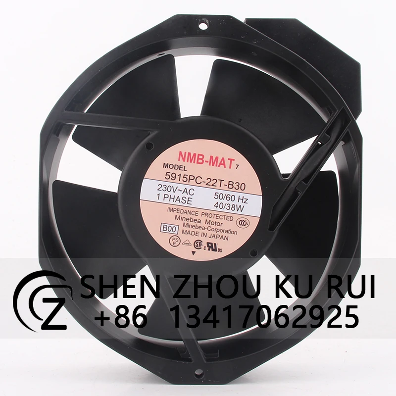 5915PC-22T-B30 Case Fan for NMB AC220V 40/38w DC EC 172*150*38MM 17CM 17238 Axial Inverter Electric Control Cabinet Cooling Fan