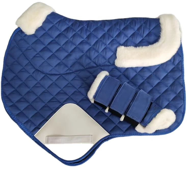 Vestido Saddle Pad Sets, Jumping Saddle Pad, Conjuntos De Correspondência De Cor Azul Marinho