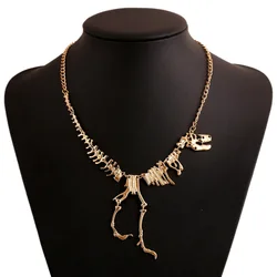 LOVBEAFAS – collier gothique Dragon tyrannosaure squelette de dinosaure, colliers et pendentifs chaîne ras du cou pour femmes