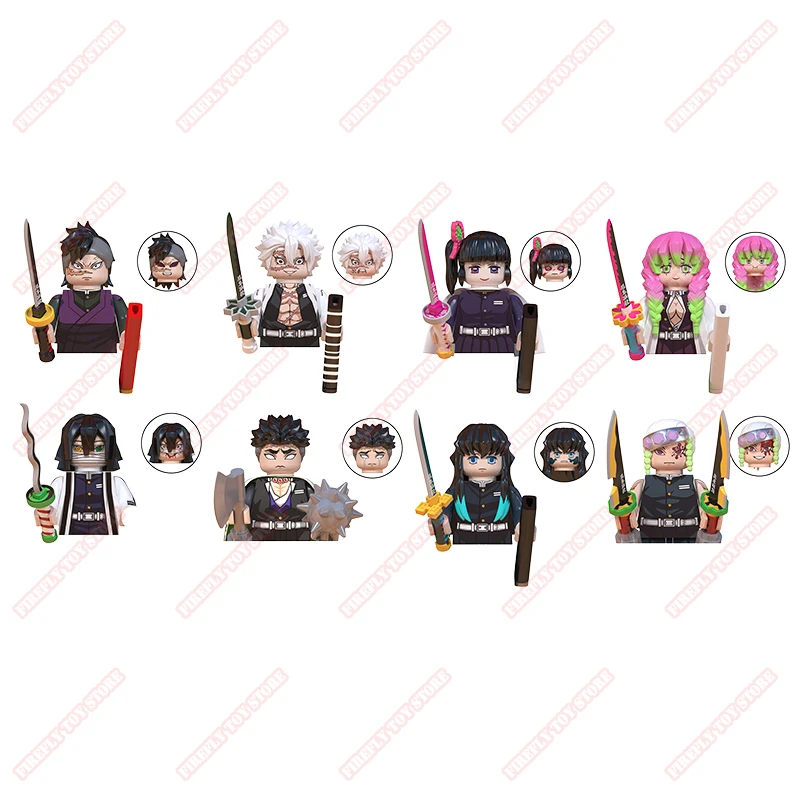 Demon Slayer Animazione Giocattoli periferici Tanjirou Nezuko Zenitsu Inosuke Muzan Piccola bambola Anime Action Model Figure Collection
