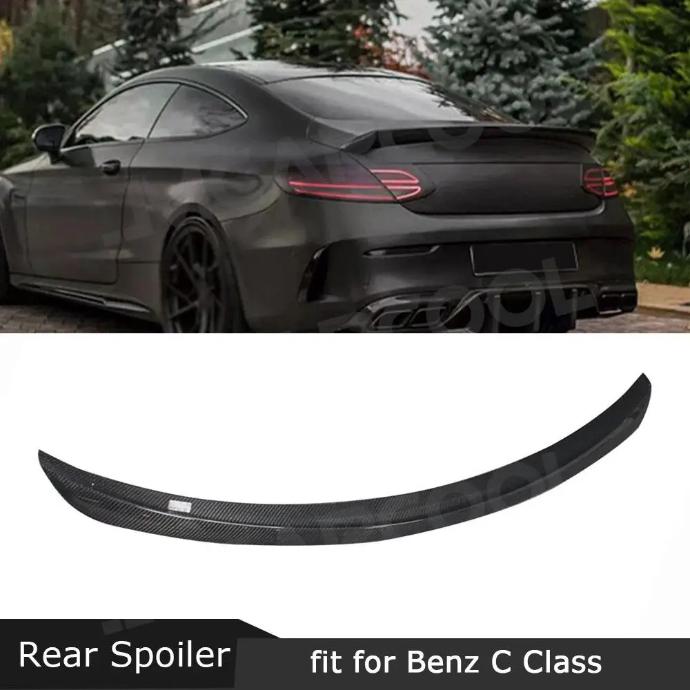 

Carbon Fiber Car Rear Trunk Lip Spoiler Wing For Mercedes Benz C Class C205 2 Door Coupe W205 4 Door sedan 2014-2022 Accessories