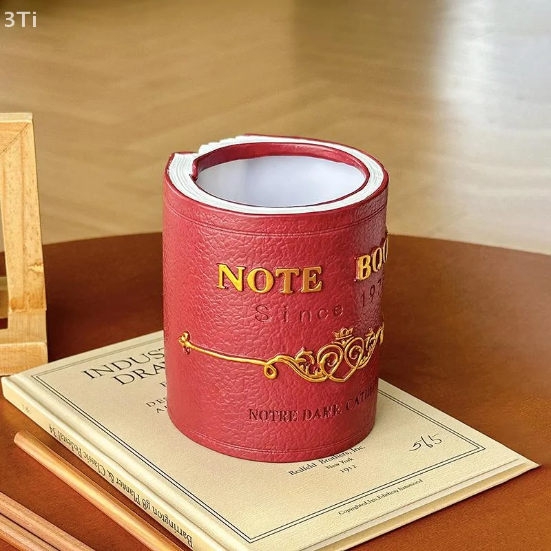 بسيطة الرجعية كتاب حامل قلم سطح المكتب مكتب صندوق تخزين قلم رصاص عرض كوب عالية السعة صندوق أدوات مكتب الملحقات