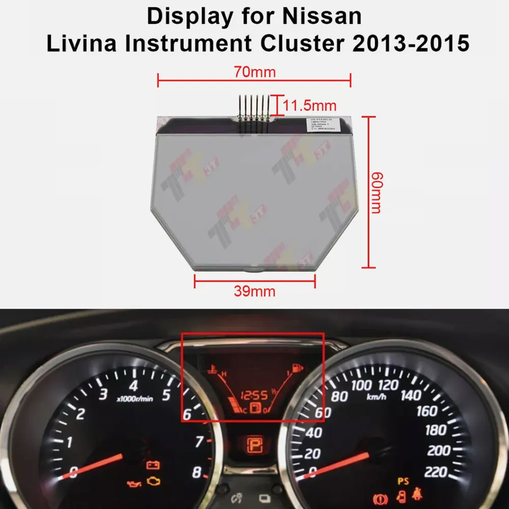 Armaturenbrett-LCD-Display für Nissan Livina Juke Sunny Versa Almera Instrumentencluster-Ersatz – Detail 1