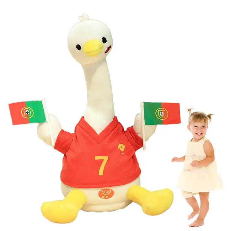 Walking Dog Toy Duck Toy Electric Talking Toys Singing Mimicking Toy Stuffed Animal Duck Wing Swinging Dancing Toys For