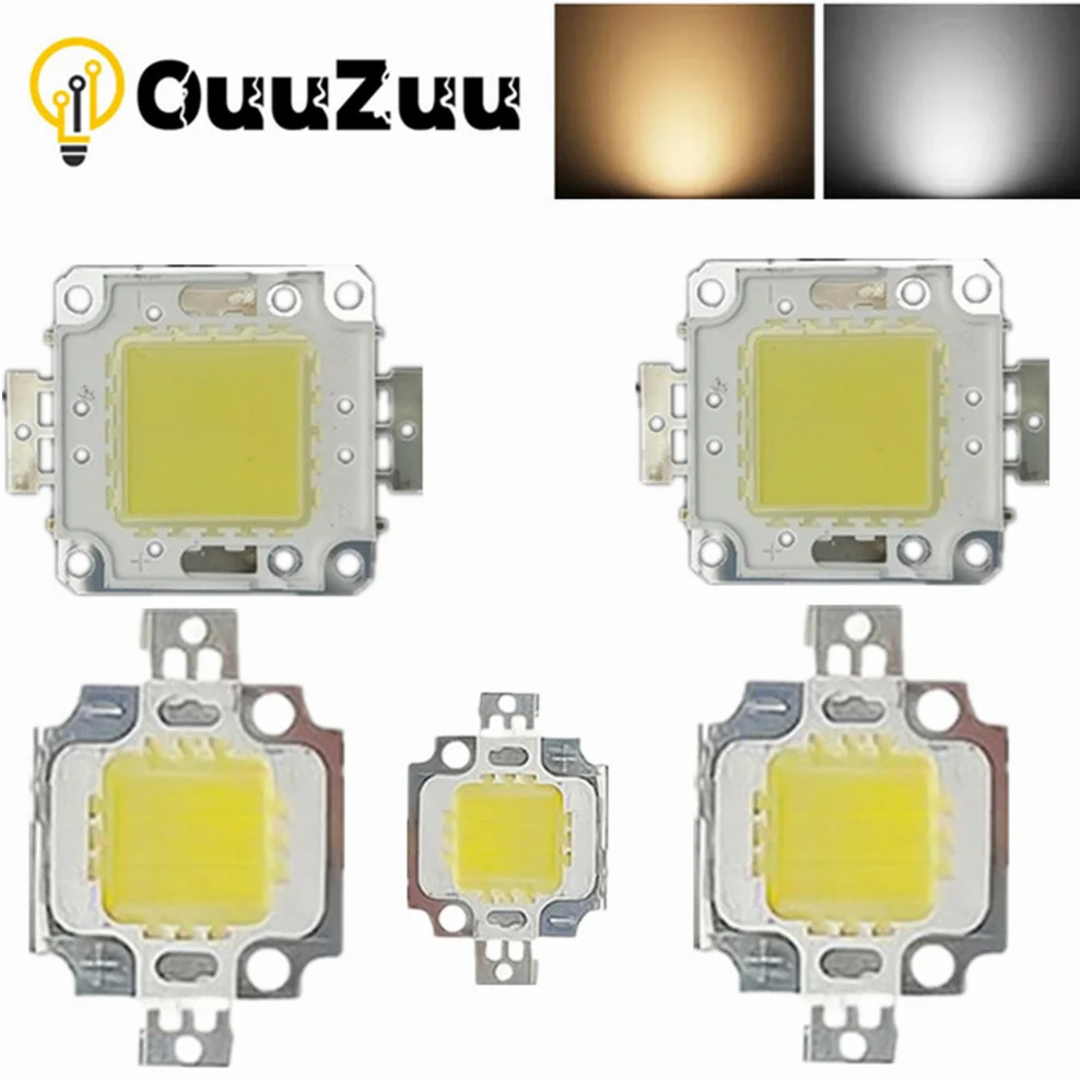 OuuZuu-COB LED 칩 램프 전구, 10W 20W 30W 50W 100W 스포트라이트 투광 조명용 칩 정원 광장 통합 조명 LED 비즈