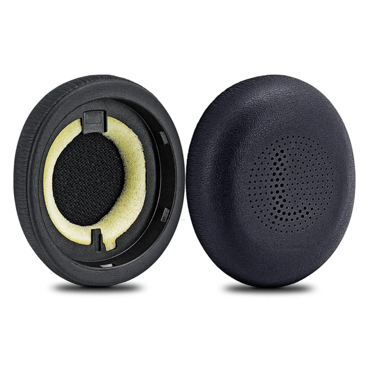 Replacement Earpads for Elite 45H Evolve2 65 MS/UC Wireless Headphones - Protein Leather/Ear Cushion/Ear Cups (Black)