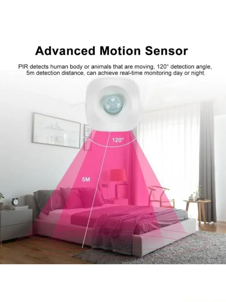 

M5TD WiFi Connection Ultrared Motion Detector For Garage Store Security With Intelligent Home Platforms Various Environment