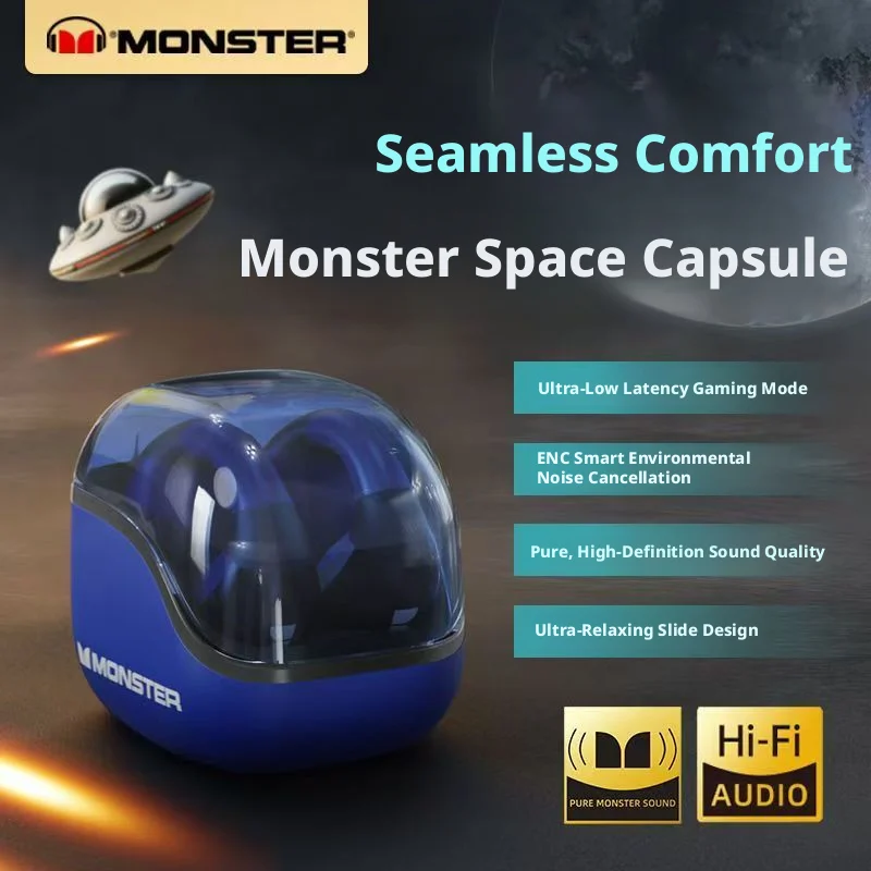 

MONSTER Новые беспроводные Bluetooth-наушники, не внутриканальные, с креплением на ухо, высокое качество, для спорта, бега, фитнеса, HD-звонки