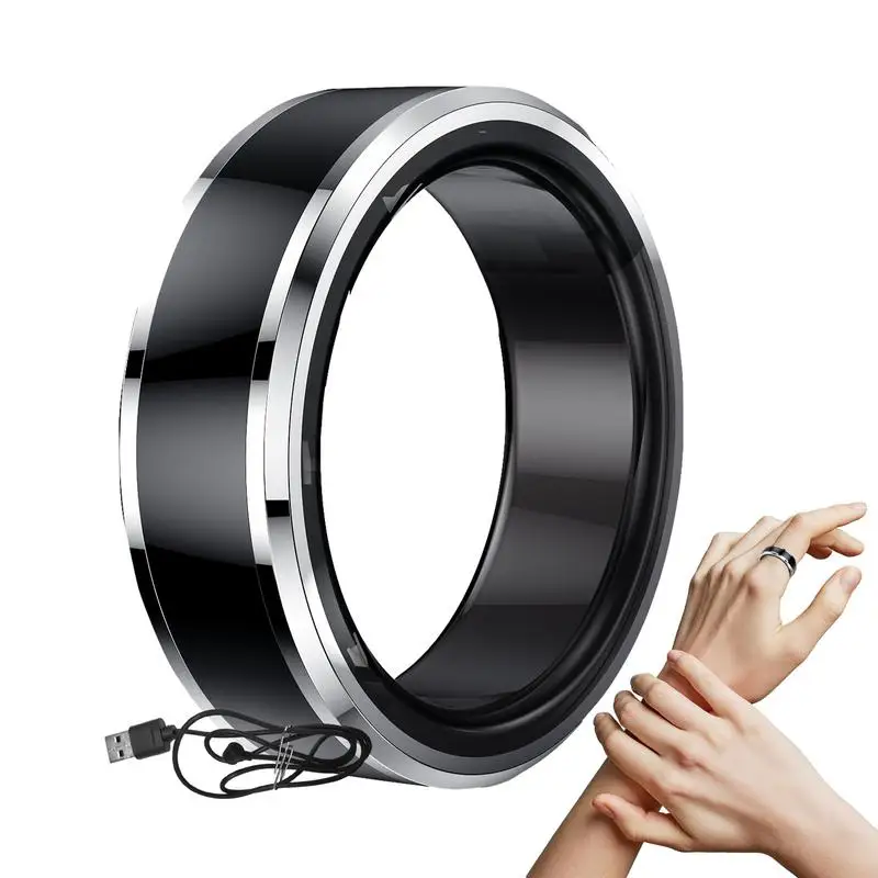 Sleep Ring Waterproof Smart Health Ring Stainless Steel Multifunctional Health Ring Heart Rate Monitor Wireless Sports Bracelet