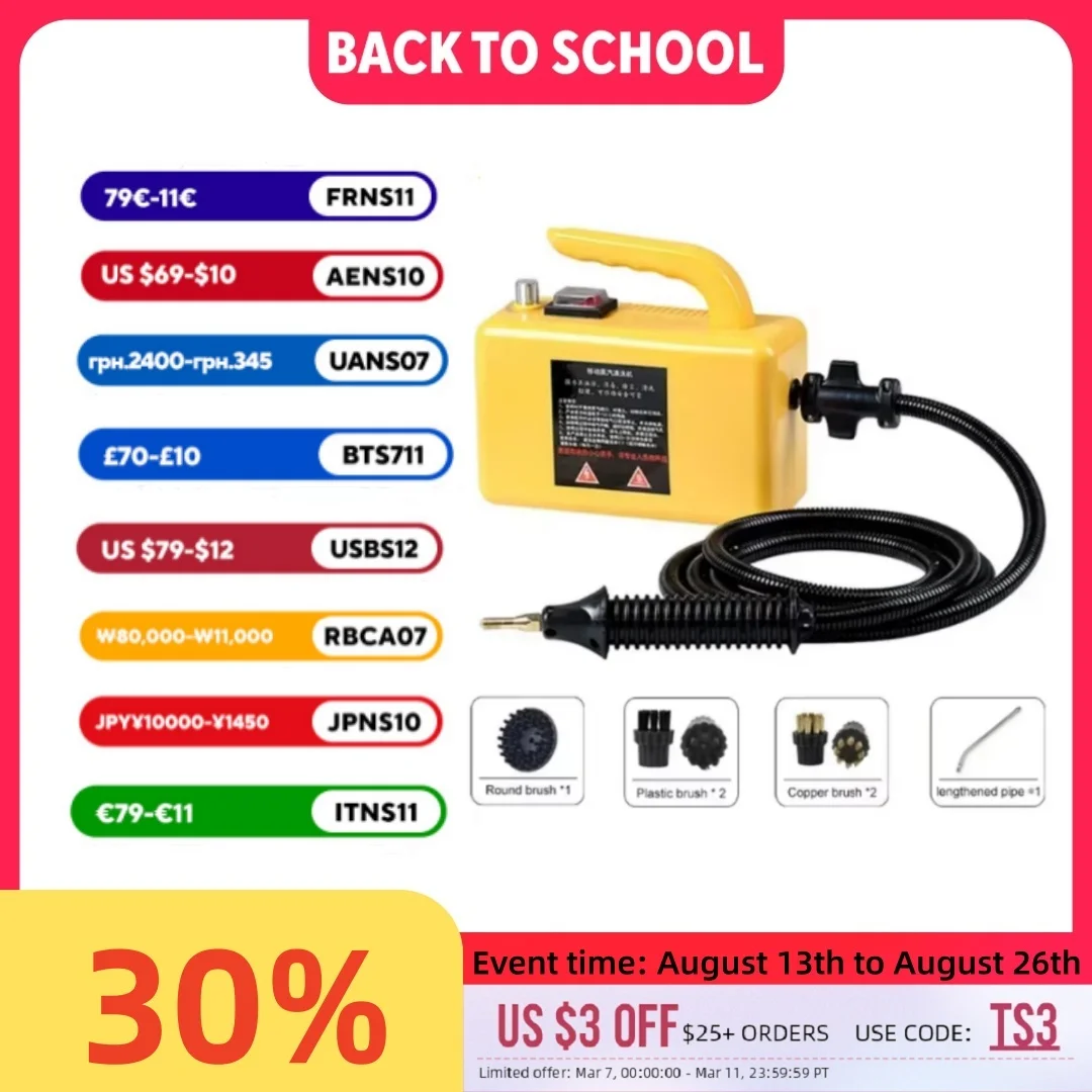 Limpador a Vapor para Alta Temperatura para Eletrodomésticos, 220V, 110 V, Ar Condicionado, Exaustor, Limpadores a Vapor para Carros, EUA, Ficha EU