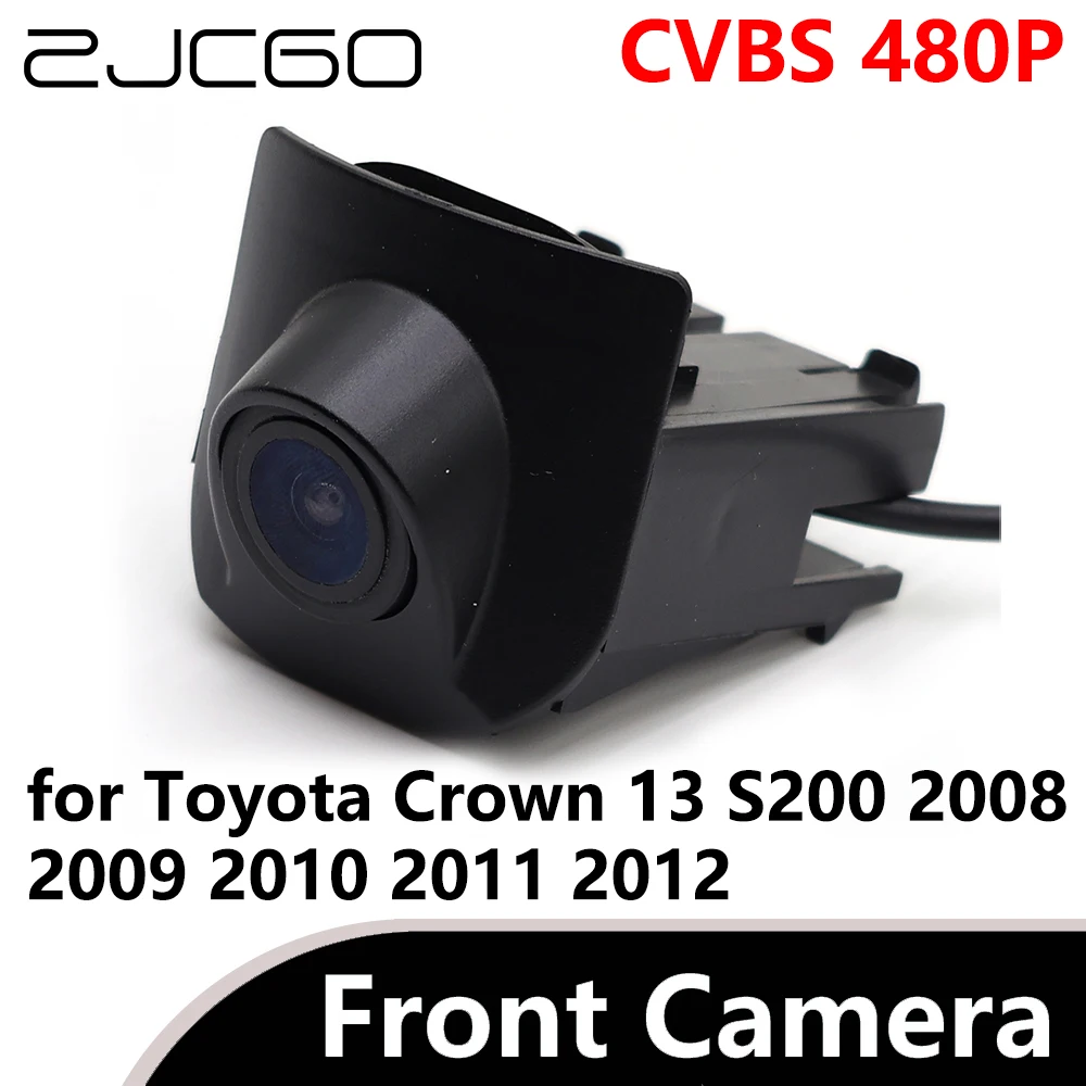 ZJCGO CVBS 480P 170° Blind Area HD Fisheye Lens Car Front Camera for Toyota Crown 13 S200 2008 2009 2010 2011 2012