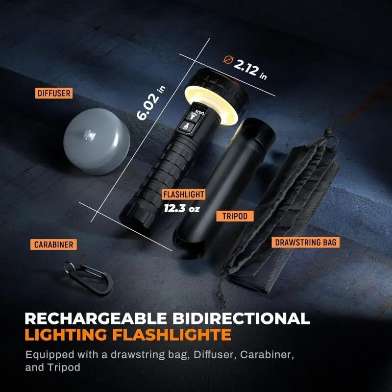 Strong Light High Power Flashlight Emergency Lotus Lantern Long-Range Emergency Flashlight Diving Flashlight Life Rescue