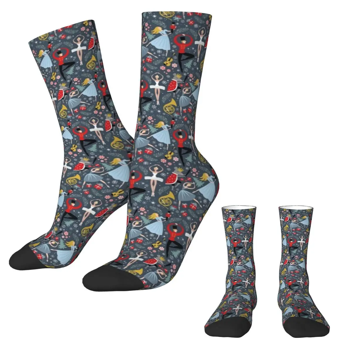 

Nutcracker Ballet Stockings Christmas Print Graphic Funny Socks Winter Anti Skid Socks Women Skateboard Quality Socks