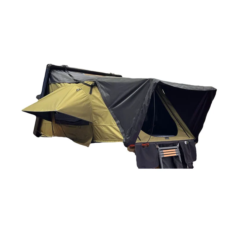 

Outdoor Family Waterproof and Hardwearing Hardshell Car Roof Tent with Canvas and Ladder Accessories
