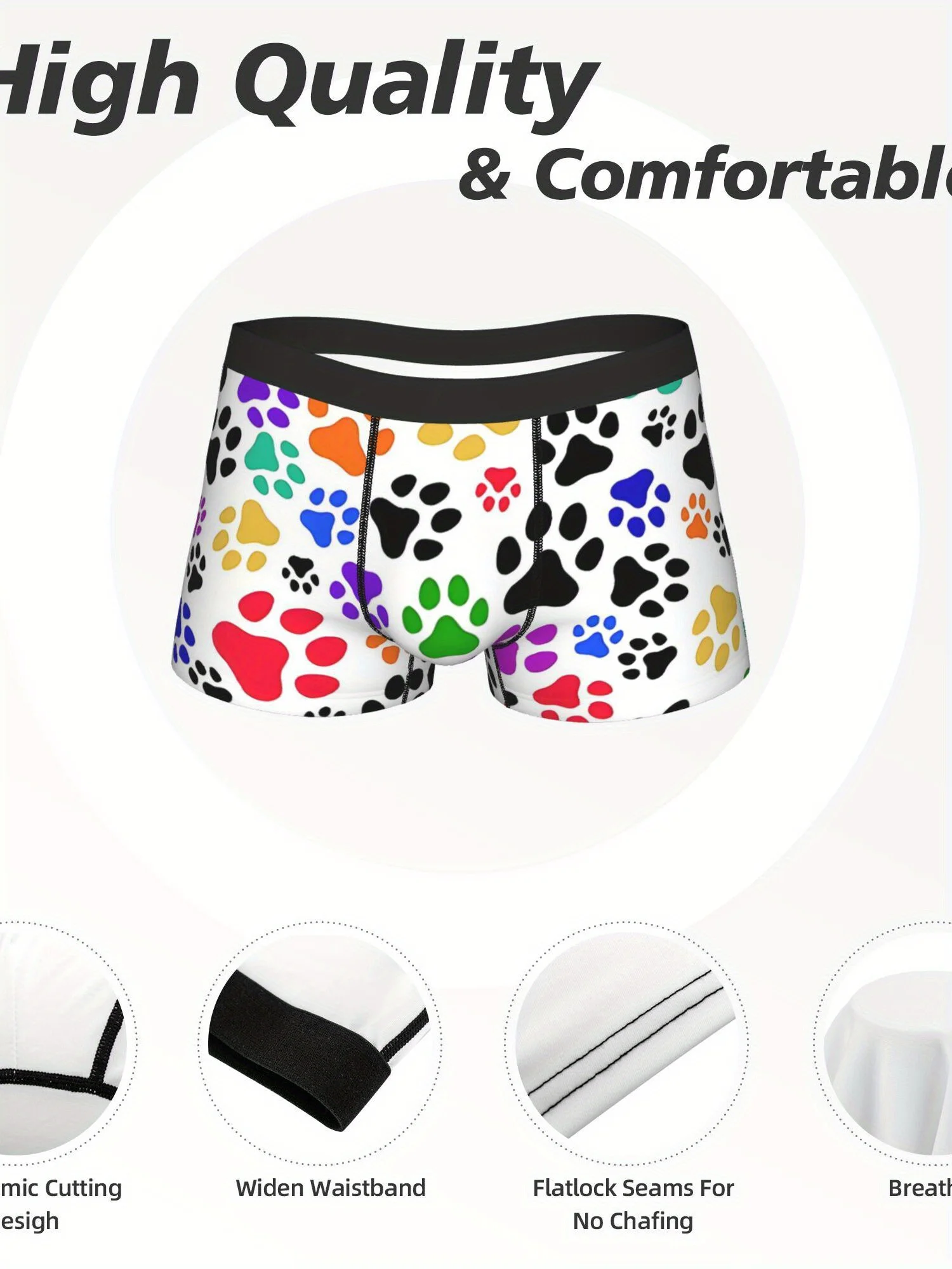 Rainbow Paws Mouse Pad Men Underwear - view 5