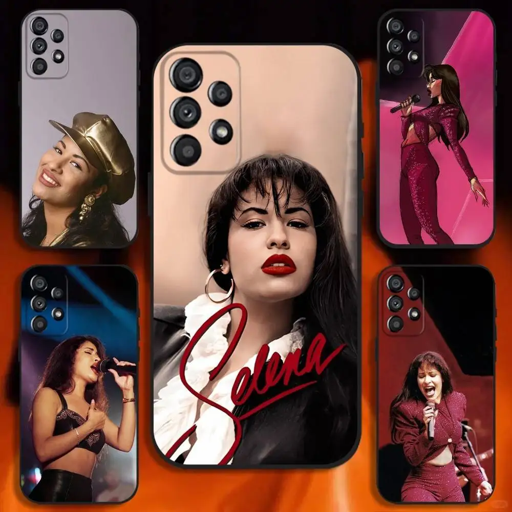 

S-Selena Quintanilla Singer Phone Case For Samsung Galaxy A20,A21s,A22,A31,A32,A52,A53,A72,73,A80 Soft Black Cover