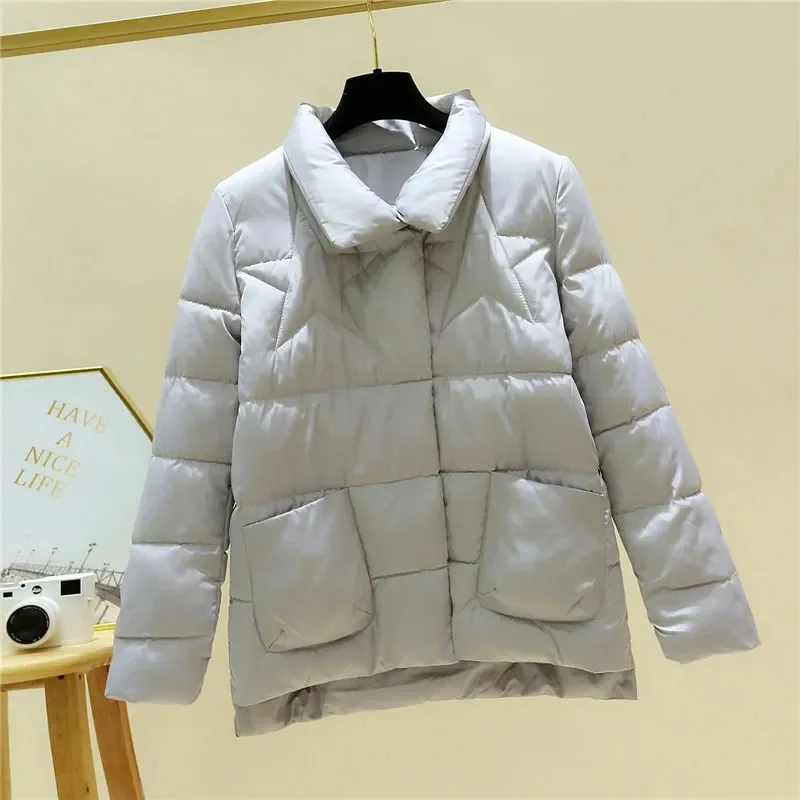 Winter Jacket 2023 New Women Parkas Thick Down Cotton Padded Parka Female Jackets Short Snow Wear Coat Slim Warm Outwear