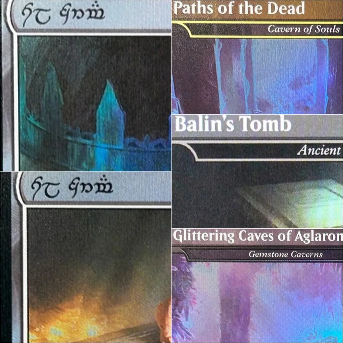 

LTC DoubleRainbow Foil "Paths of the Dead/Balins Tomb/Sol Ring" Magical Proxy Top Quality Playing Cards Board Game Trading Cards