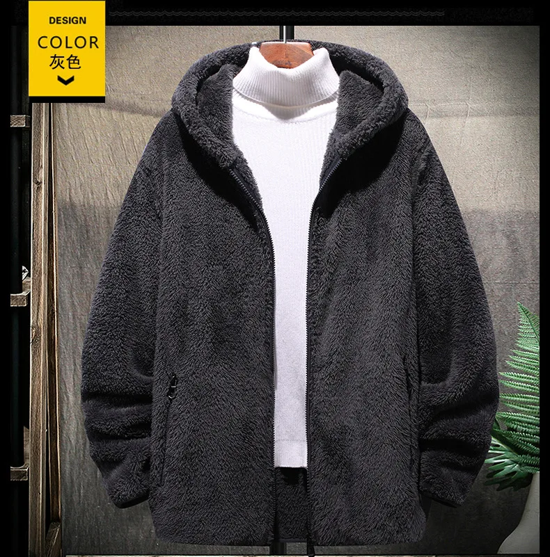 High Quality Fleece Jackets for Men Autumn Winter Fashion Warm Casual Hooded Coats Loose Zipper Hoodies Oversized Sweatshrts 8XL