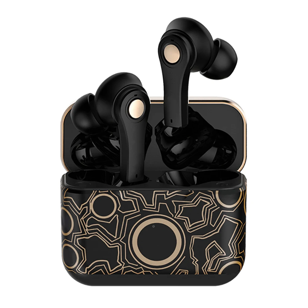 

Earphone Pink Earbuds Stereo Wireless Headphones Earplugs Abs Fitness Lightweight Compact Size Portable Realistic