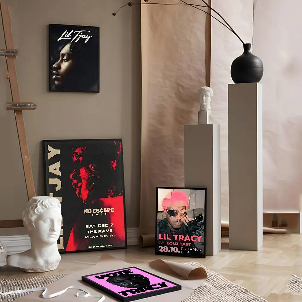 المغني الشعبي L-lil T-tracy الكلاسيكية خمر الملصقات ورق أبيض يطبع الملصقات الفنية Kawaii غرفة ديكور #3