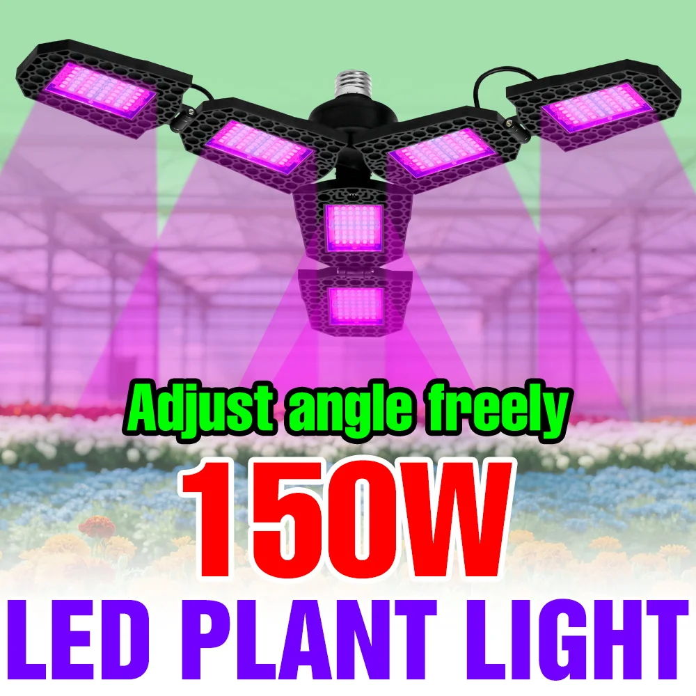 

150W LED Full Spectrum Grow Bulb E27 Foldable Indoor Plant Lights 220V Greenhouse Tent Fruit Flower Vegs Cultivation Lighting