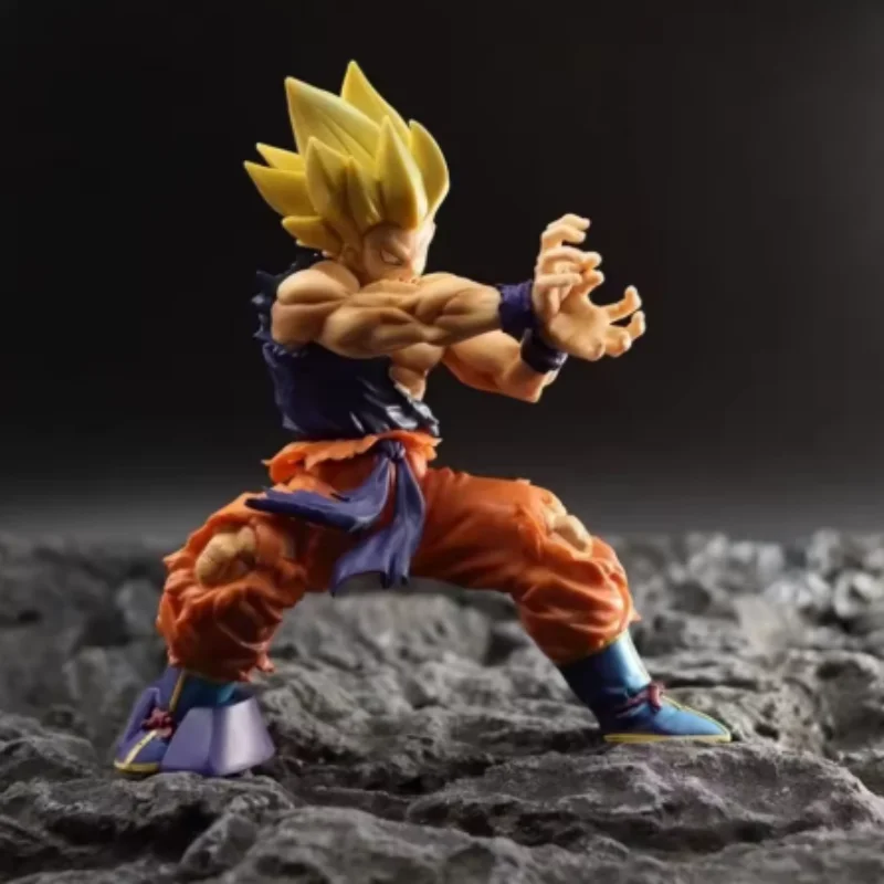 Figurka anime Dragon Ball Z Son Goku, uszkodzona w bitwie, efekt fali uderzeniowej, statuetka z mangi, figurka akcji z PVC, kolekcjonerski model, zabawka, prezent