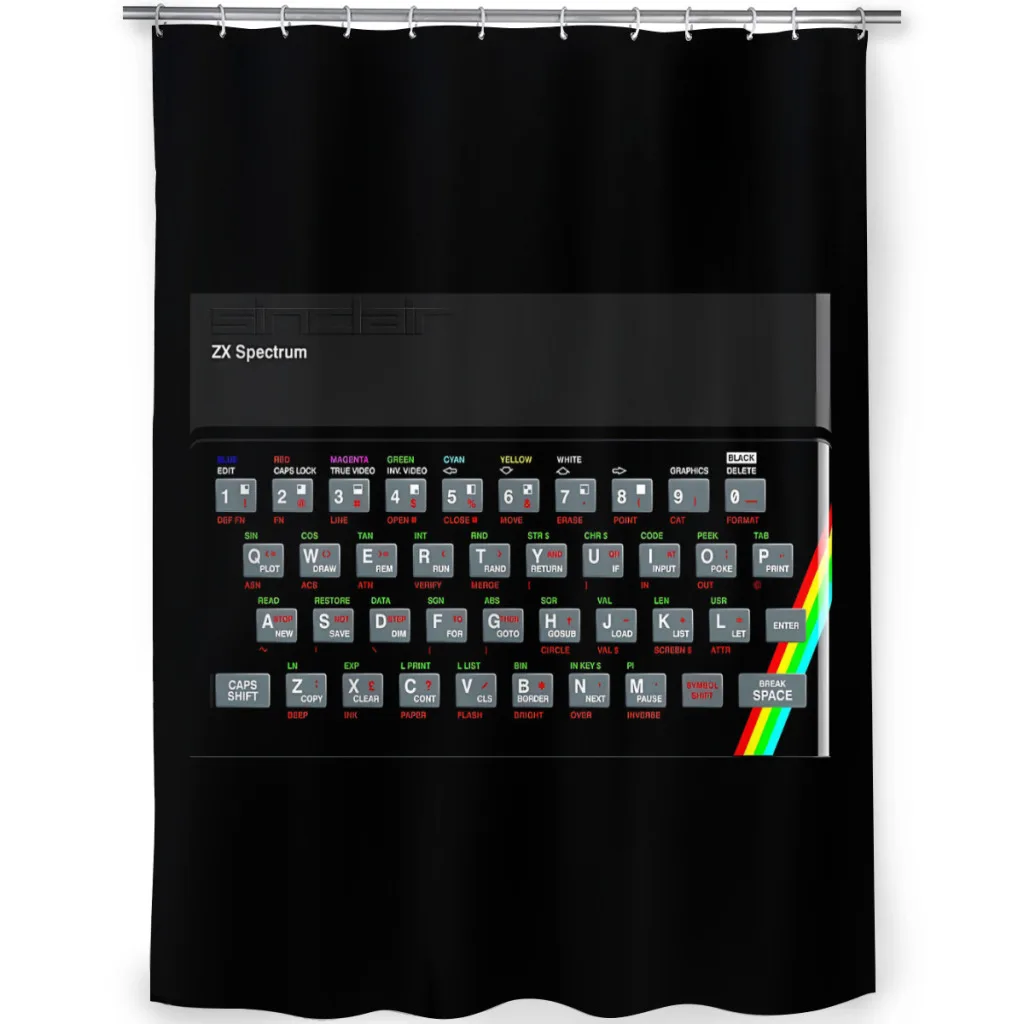 Keyboard Bathroom Shower Curtains ZX Spectrum Waterproof Partition Curtain Designed Home Decor Accessories