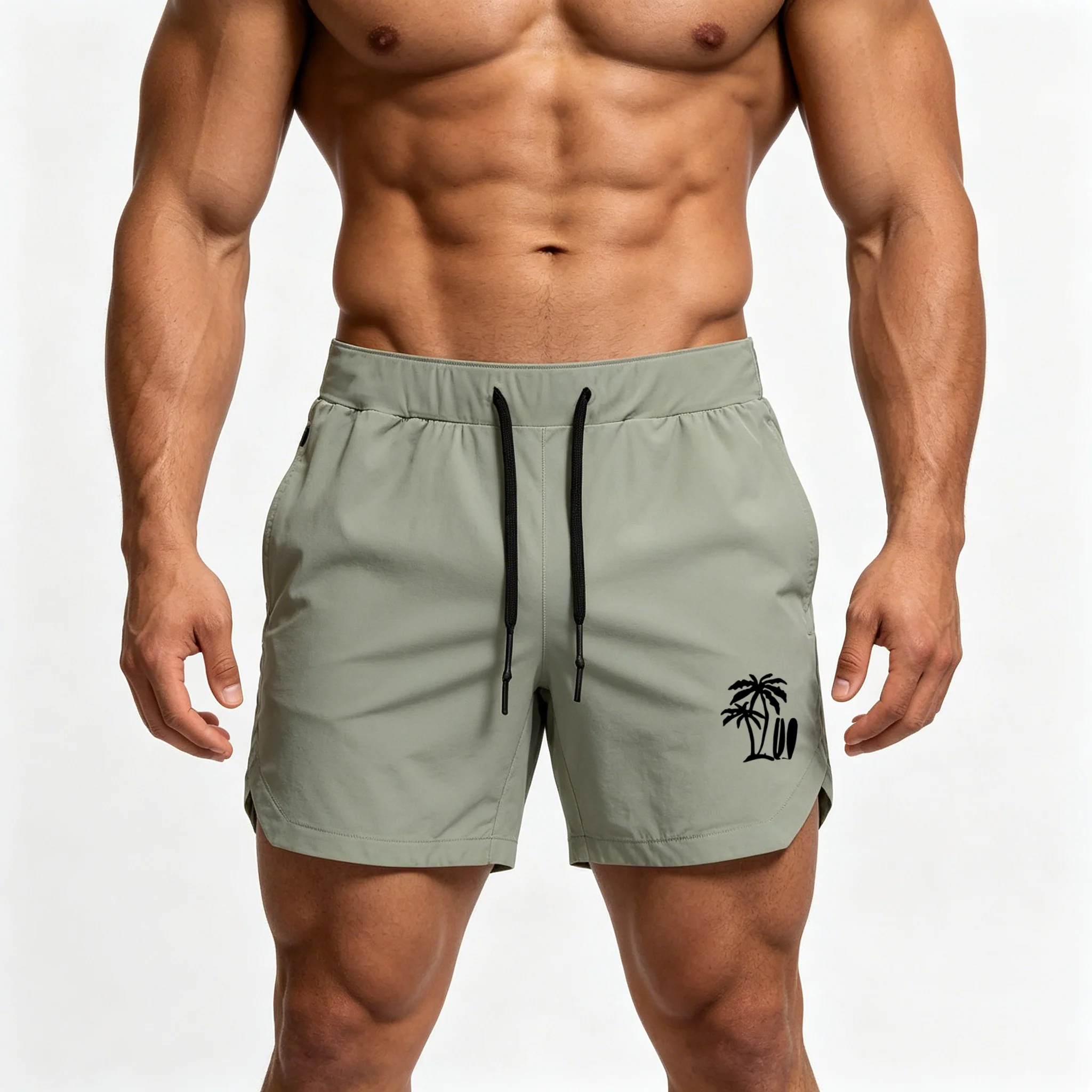 

Men's Fitness Training Shorts 2026 New Coconut Print Quick Dry Sport Shorts Casual Running Jogging Shorts Gym Workout Bottoms