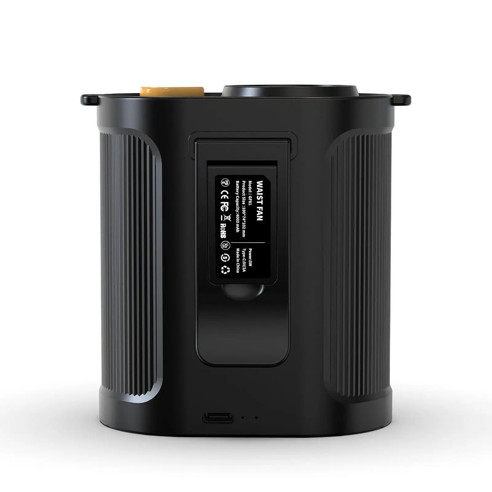 Мини-вентилятор для талии, охлаждающий дорожный стол, практичный подвесной вентилятор на шею, функция памяти для бега, треккинга, дома, работы на открытом воздухе, садоводства