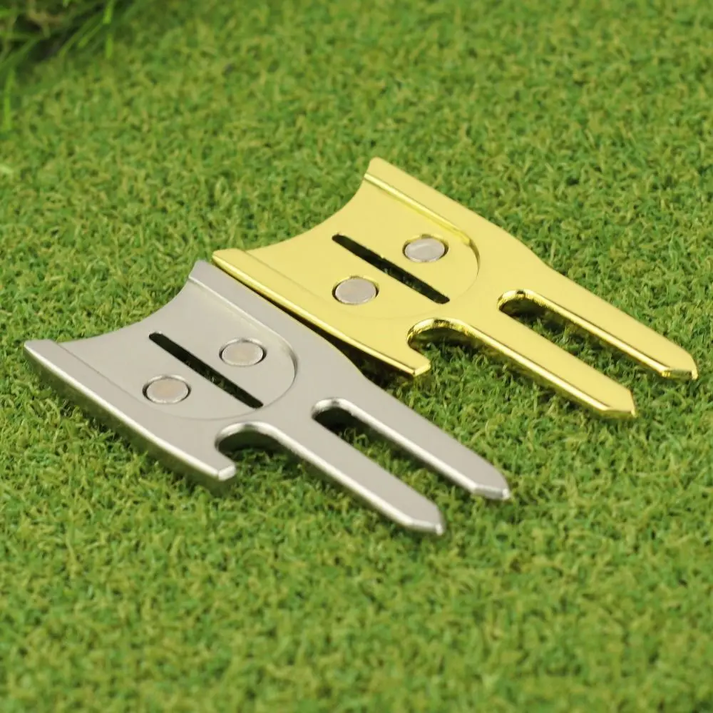 Zinc Alloy 6 in 1 Divot Tool Aim Rust-proof Golf Divot Repair Tool Portable Multi-functional Golf Green Fork Golf Club