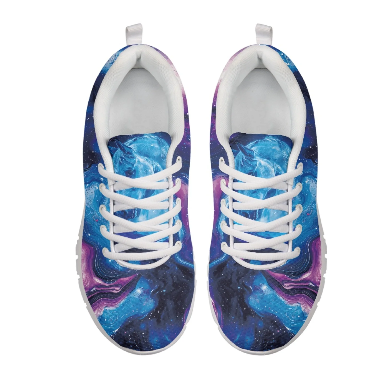 Coloranimal Cosmic Horse New Arrival Walking Sneakers Women Running Walking Shoes Lightweight Tennis Shoes for Womens