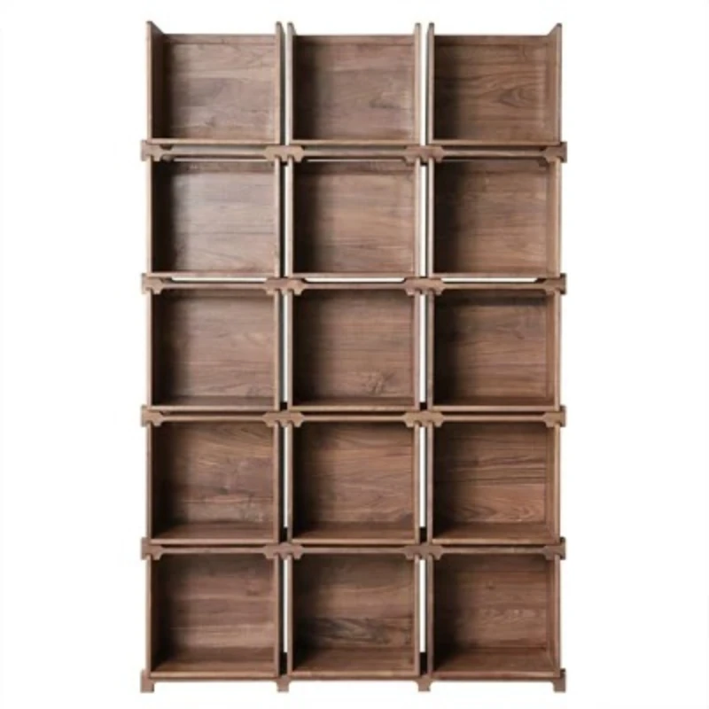 LMM solid wood simple cherry wood shelf bookcase combination wood wax oil environmentally friendly bookshelf