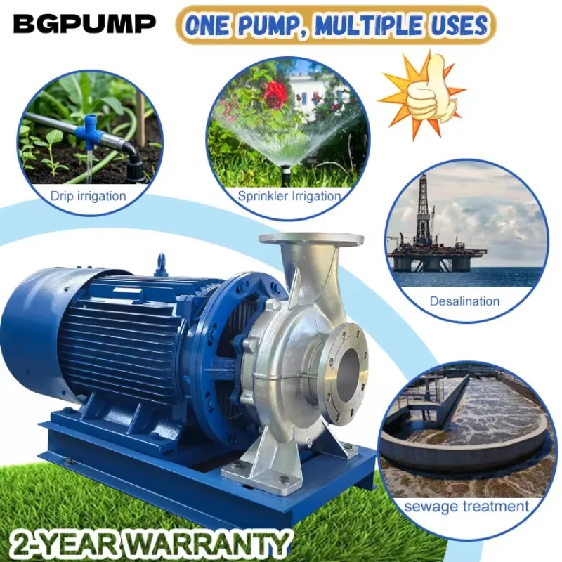 High Quality Horizontal End Suction Mono Block Close Coupled Single Stage Centrifugal Water Pump Electricity-Powered Irrigation