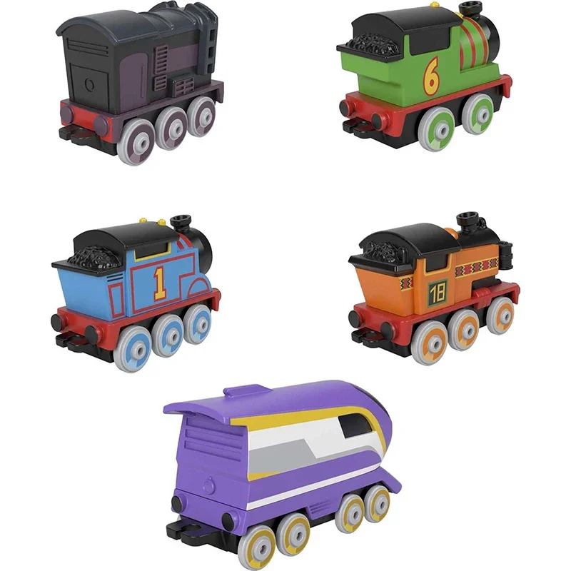 Thomas & Friends petualangan mesin paket 5 Push-follow mesin logam Kereta Percy Kana Nia dan Diesel Alloy kereta Playset untuk anak-anak