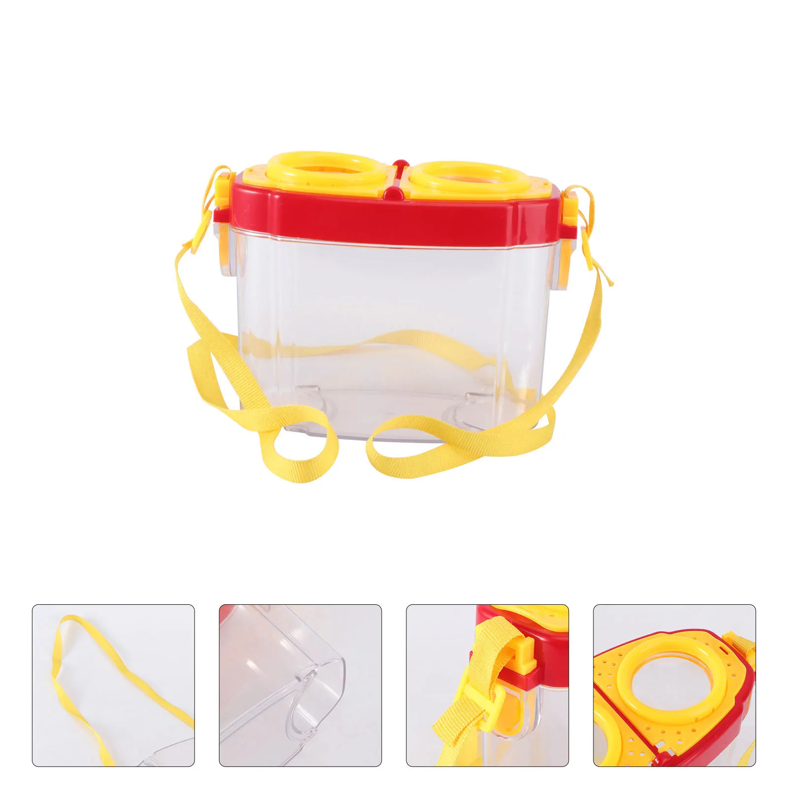 2 قطعة صناديق مراقبة الحشرات عدسة مكبرة إدراج الاستكشاف في الهواء الطلق حاوية المجمع البيولوجي لتعلم الأطفال