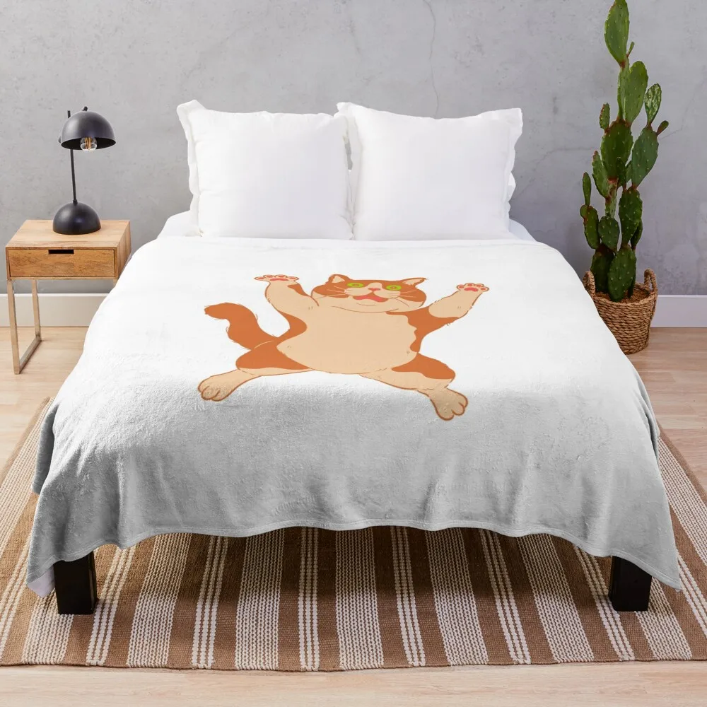 Orange cat behavior Throw Blanket Soft Beds Bed Fashionable Sleeping Bag Blankets